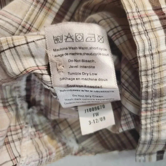 Merrell Mens Plaid Short Sleeve Metal Button Up Shirt Medium Outdoor Adventure - Picture 10 of 11